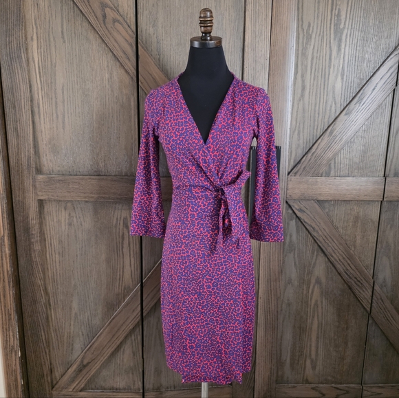 Diane Von Furstenberg Dresses & Skirts - DvF Leopard Print Wrap Dress